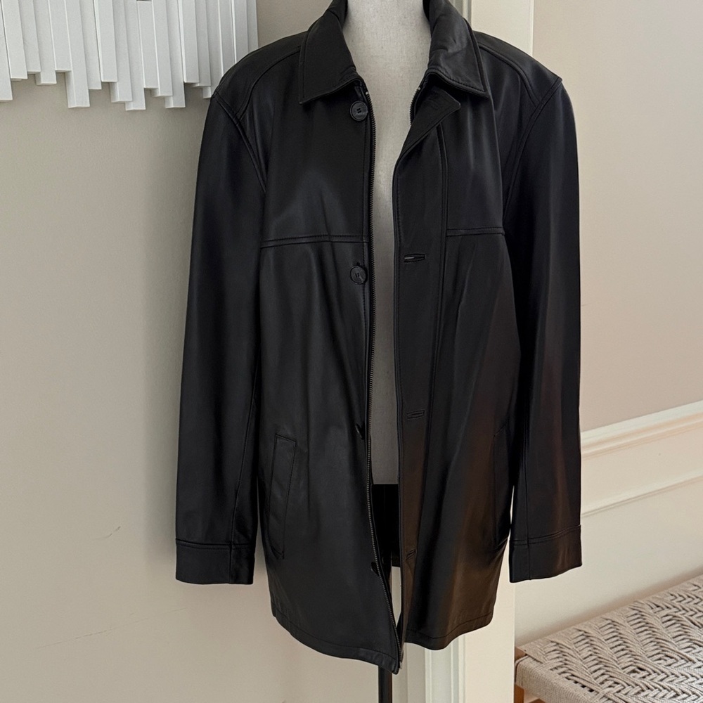 Danier Leather Canada Men's Black Dress Coat Size M